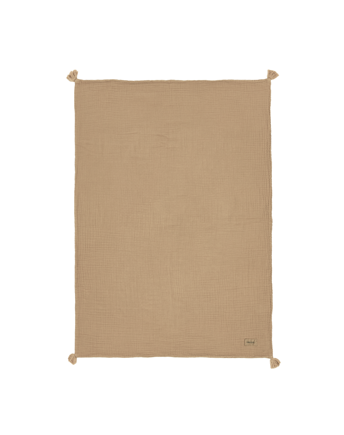 NOBODINOZ Couverture en double gaze de coton wabi-sabi / sesame by Citron Grenadine