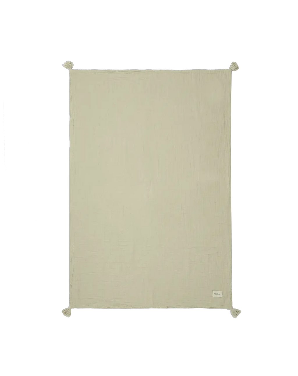 NOBODINOZ Couverture en double gaze de coton wabi-sabi / green matcha by Citron Grenadine