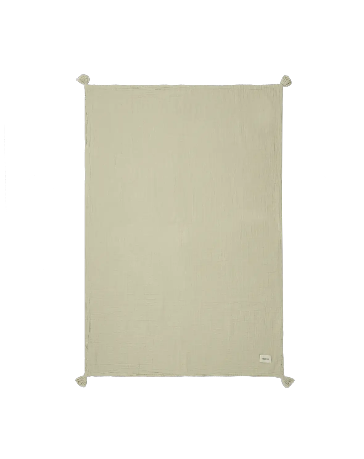 NOBODINOZ Couverture en double gaze de coton wabi-sabi / green matcha by Citron Grenadine