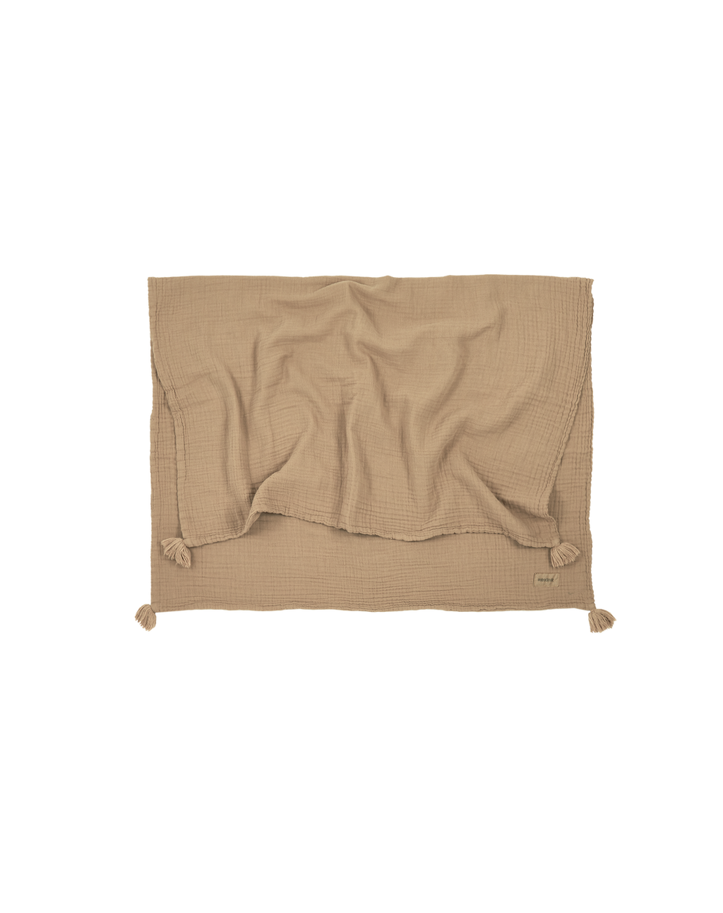 NOBODINOZ Couverture en double gaze de coton wabi-sabi / sesame by Citron Grenadine