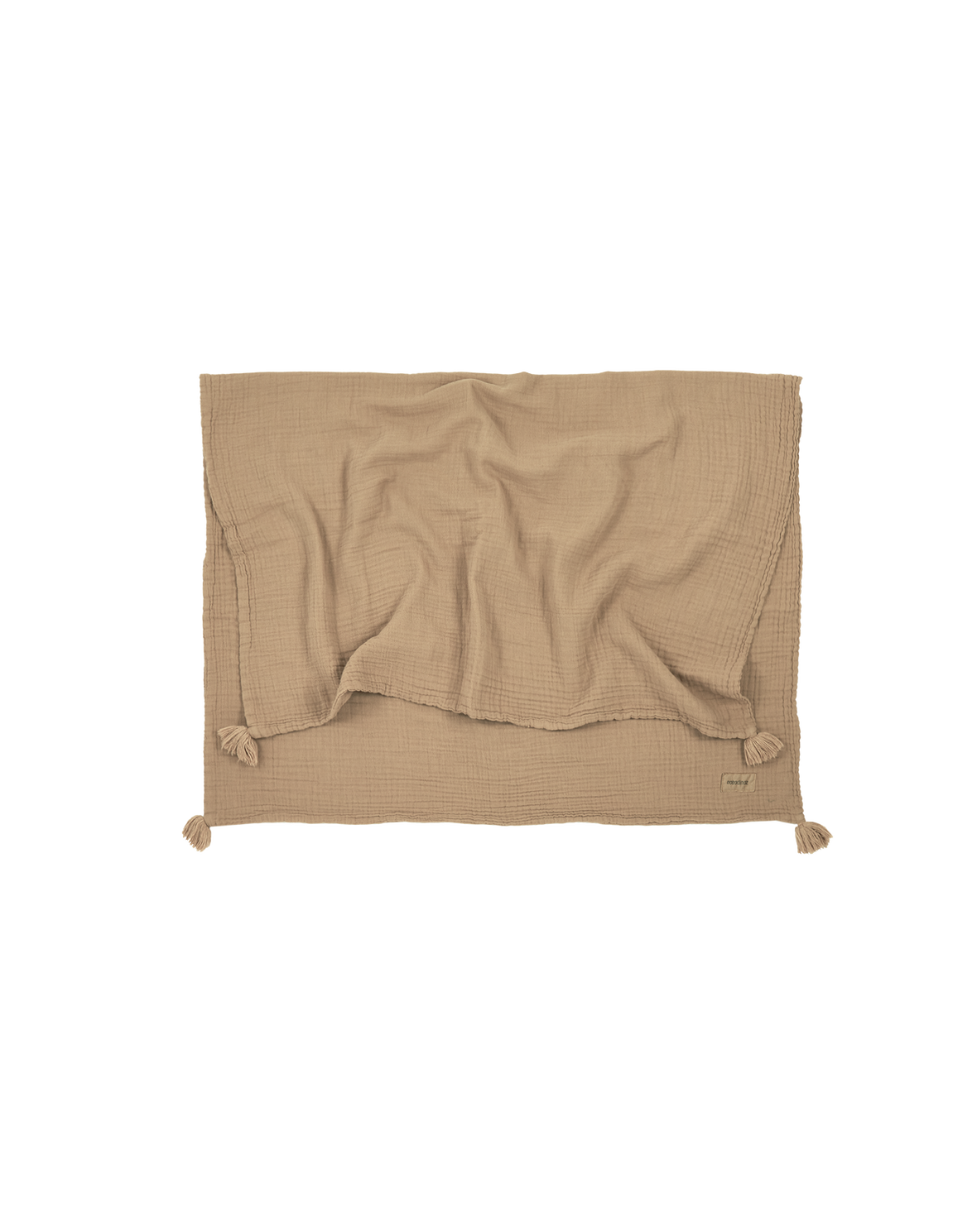 NOBODINOZ Couverture en double gaze de coton wabi-sabi / sesame by Citron Grenadine
