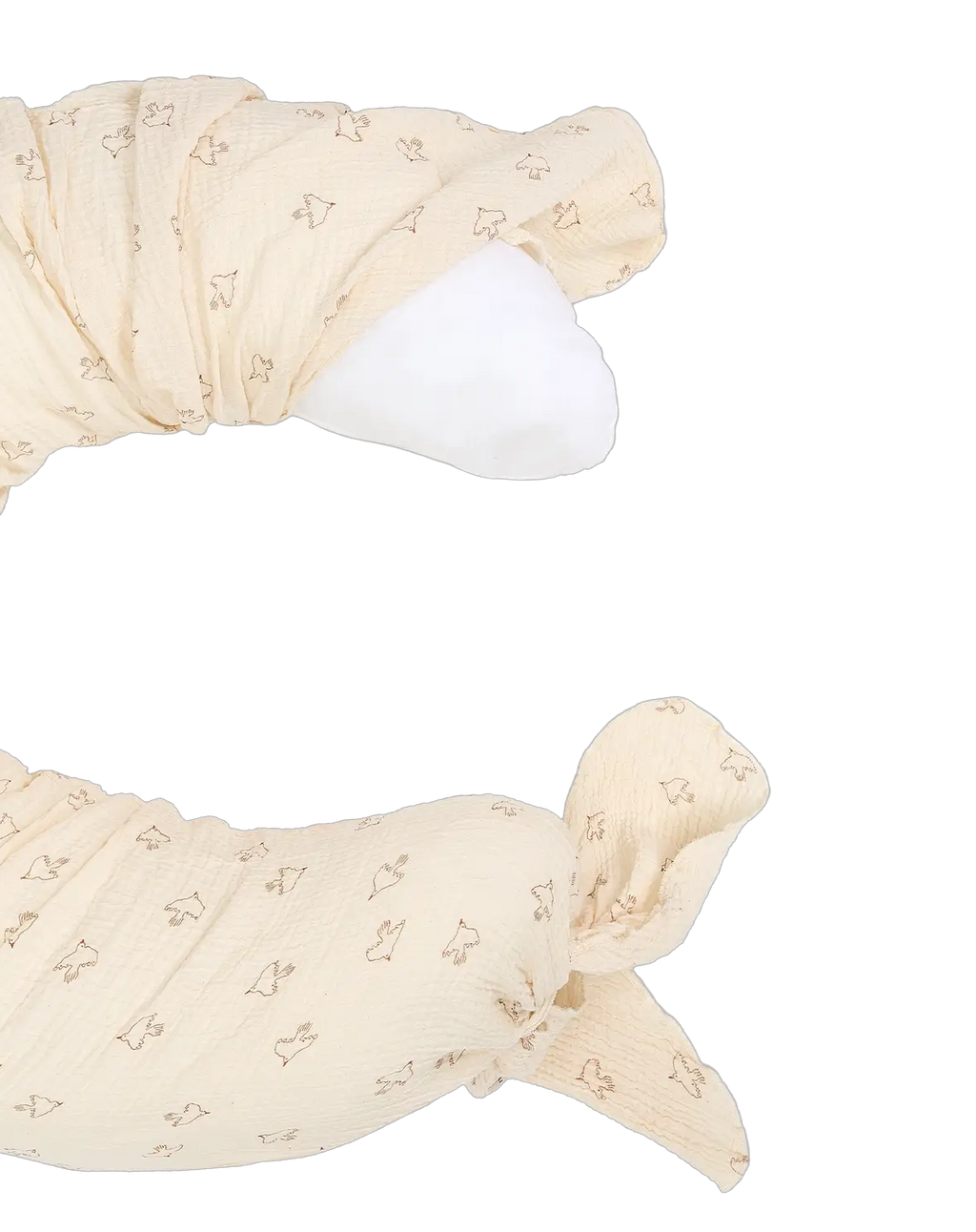 NOBODINOZ coussin de maternité wabi sabi / brown hoshi birds by Citron Grenadine